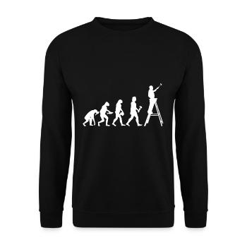 Evolution du peintre - Sweat-shirt Unisexe - noir - Devant - Alina (178cm) & Michal (187cm)