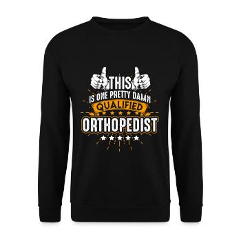 Métier orthopédiste - Sweat-shirt Unisexe - noir - Devant - Alina (178cm) & Michal (187cm)