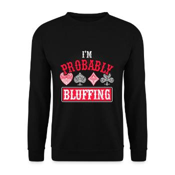 Poker - Unisex Pullover - Schwarz - Vorne - Alina (178cm) & Michal (187cm)