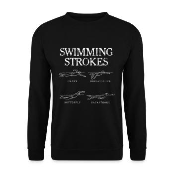swim - Unisex Sweatshirt - black - Front - Alina (178cm) & Michal (187cm)