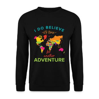 Travel adventure - Unisex Sweatshirt - black - Front - Alina (178cm) & Michal (187cm)