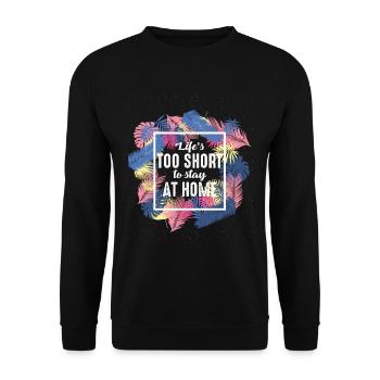 Travel at home - Unisex Sweatshirt - black - Front - Alina (178cm) & Michal (187cm)