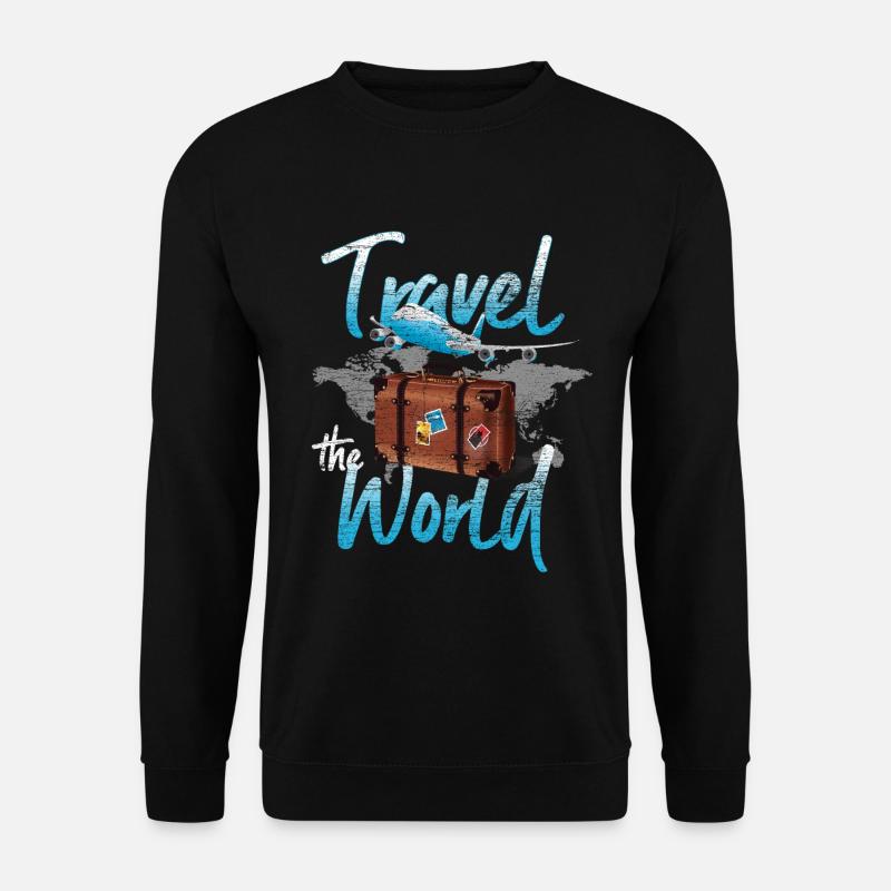 Reisen Weltkarte - Unisex Pullover - Schwarz
