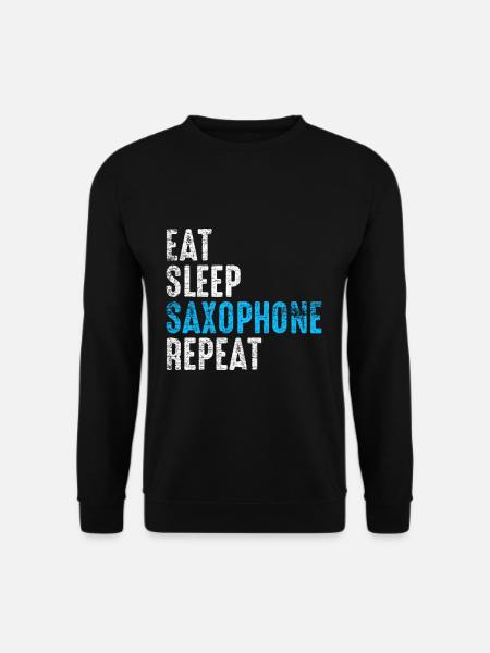 Saxophon - Unisex Pullover - Schwarz