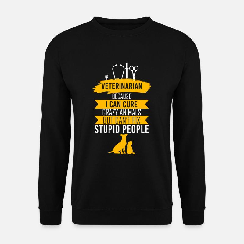 Tierarzt Menschen - Unisex Pullover - Schwarz