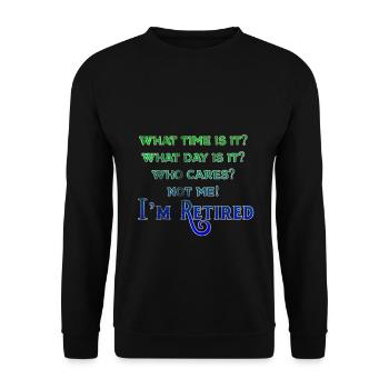 Rente Rentner - Unisex Pullover - Schwarz - Vorne - Alina (178cm) & Michal (187cm)