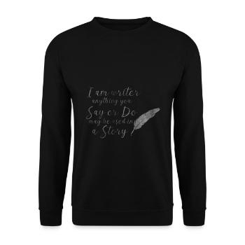 Autor Inspiration - Unisex Pullover - Schwarz - Vorne - Alina (178cm) & Michal (187cm)