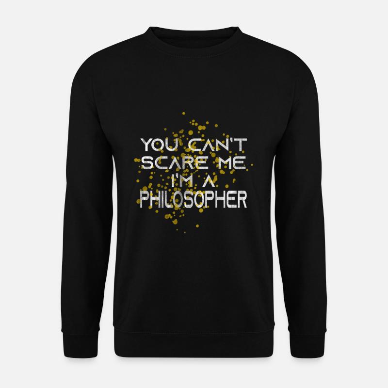 Philosopher scared - Unisex Sweatshirt - black