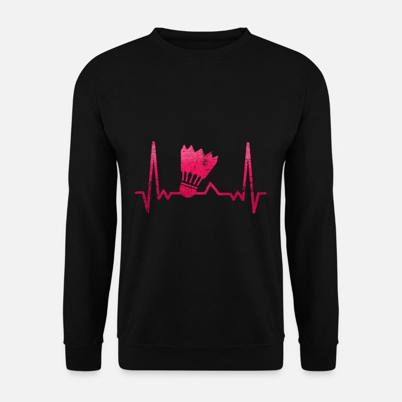 Badminton heartbeat - Unisex Sweatshirt - black