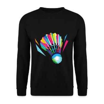 Badminton leisure - Unisex Sweatshirt - black - Front - Alina (178cm) & Michal (187cm)