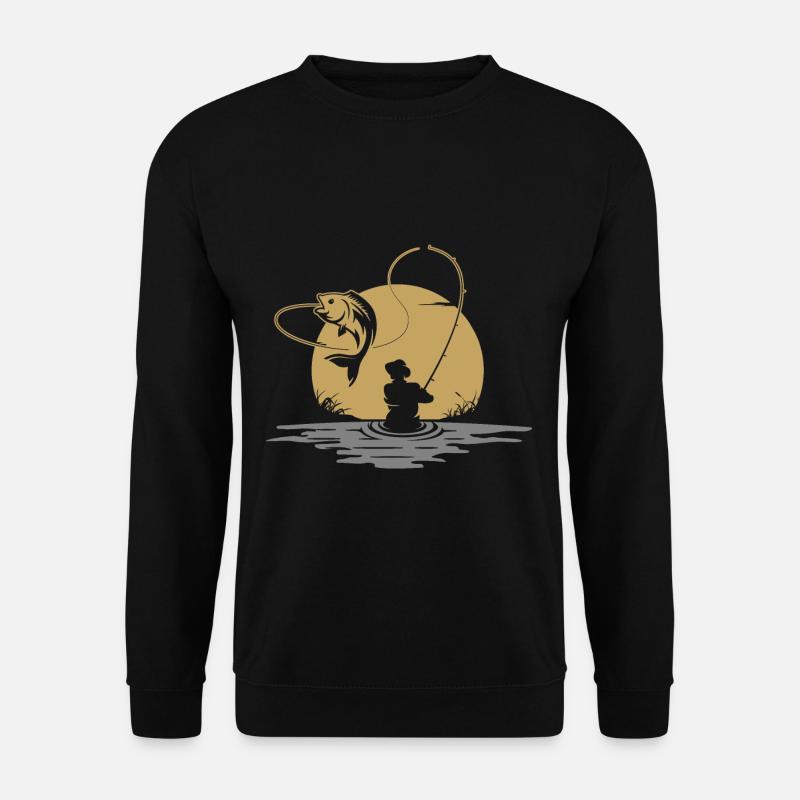 Angeln Fischer - Unisex Pullover - Schwarz