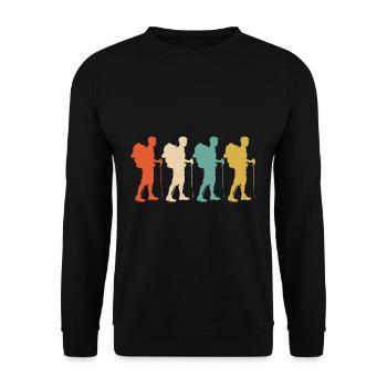 Randonneurs randonneurs - Sweat-shirt Unisexe - noir - Devant - Alina (178cm) & Michal (187cm)