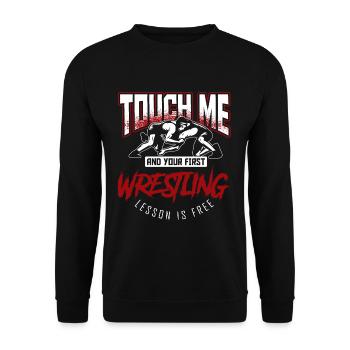 Wrestling - Unisex Pullover - Schwarz - Vorne - Alina (178cm) & Michal (187cm)
