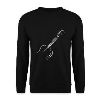 Instrument de musique guitare - Sweat-shirt Unisexe - noir - Devant - Alina (178cm) & Michal (187cm)