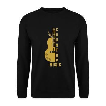Guitare Country Western - Sweat-shirt Unisexe - noir - Devant - Alina (178cm) & Michal (187cm)