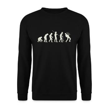 Guitare Evolution - Sweat-shirt Unisexe - noir - Devant - Alina (178cm) & Michal (187cm)