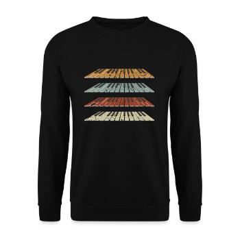 Piano - Sweat-shirt Unisexe - noir - Devant - Alina (178cm) & Michal (187cm)