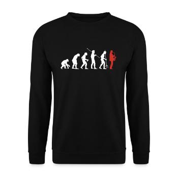 Evolution Saxophone - Sweat-shirt Unisexe - noir - Devant - Alina (178cm) & Michal (187cm)