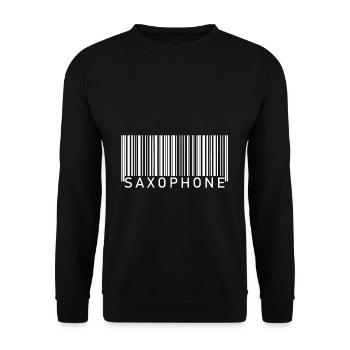 Saxophon - Unisex Pullover - Schwarz - Vorne - Alina (178cm) & Michal (187cm)