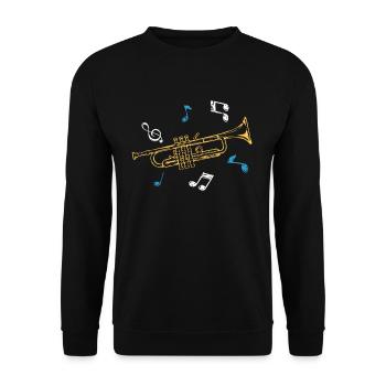 Trompette - Sweat-shirt Unisexe - noir - Devant - Alina (178cm) & Michal (187cm)