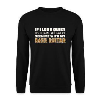 Musique de guitare basse - Sweat-shirt Unisexe - noir - Devant - Alina (178cm) & Michal (187cm)