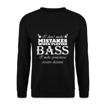 Bassgitarre Kreativität - Unisex Pullover - Schwarz - Vorne - Alina (178cm) & Michal (187cm)