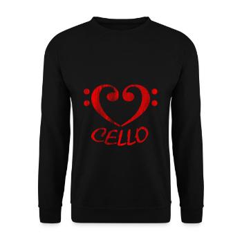 Cello Passion - Unisex Sweatshirt - black - Front - Alina (178cm) & Michal (187cm)