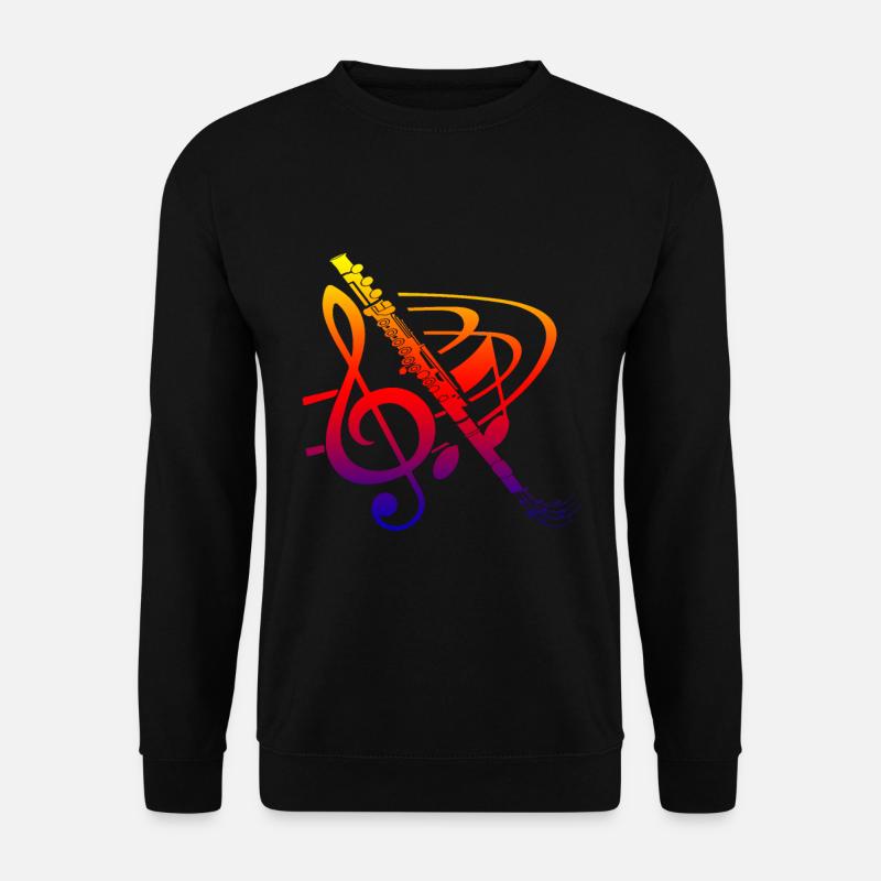 Flöte Musik - Unisex Pullover - Schwarz