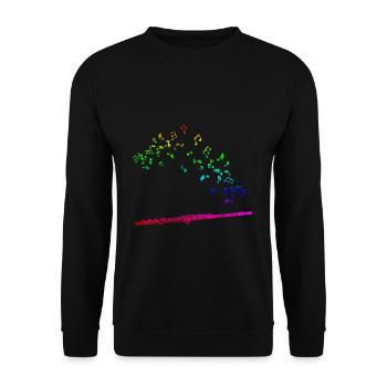 Flute Classical Music - Unisex Sweatshirt - black - Front - Alina (178cm) & Michal (187cm)