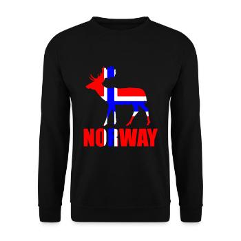 Norway - Unisex Sweatshirt - black - Front - Alina (178cm) & Michal (187cm)