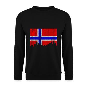 Norwegen - Unisex Pullover - Schwarz - Vorne - Alina (178cm) & Michal (187cm)