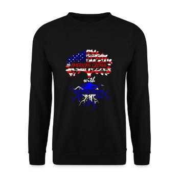 Scotland USA - Unisex Sweatshirt - black - Front - Alina (178cm) & Michal (187cm)