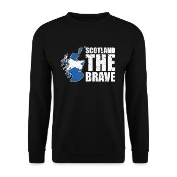 Scotland - Unisex Sweatshirt - black - Front - Alina (178cm) & Michal (187cm)