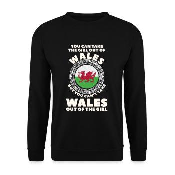 Wales - Unisex Sweatshirt - black - Front - Alina (178cm) & Michal (187cm)