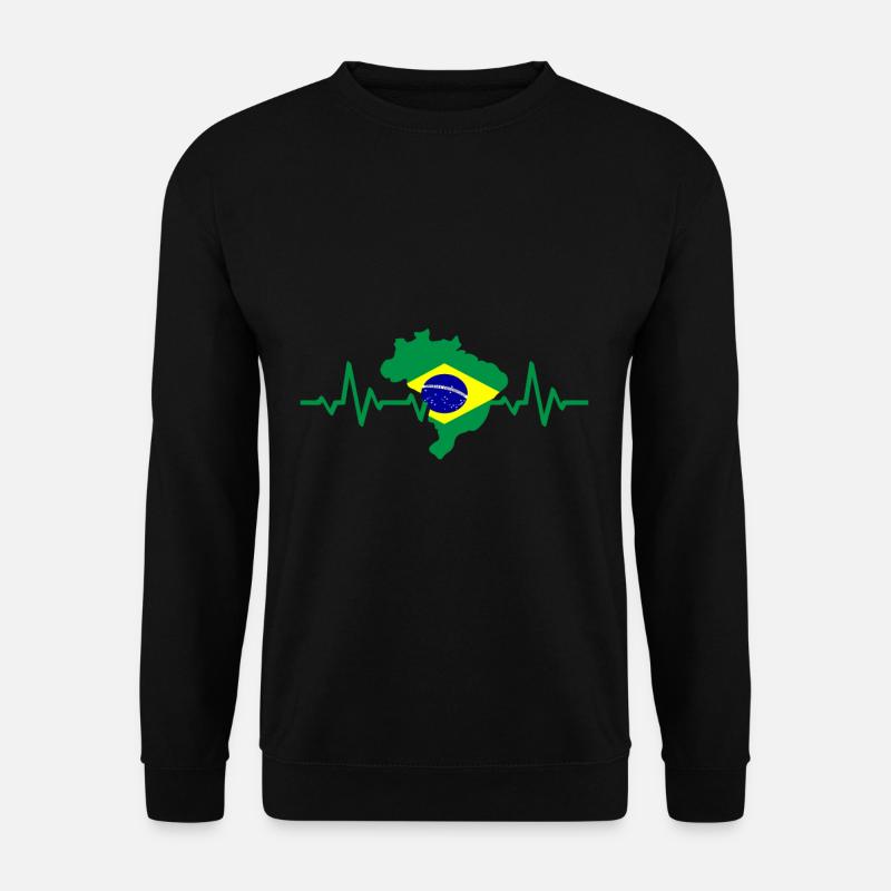 Brazil heart pulse - Unisex Sweatshirt - black