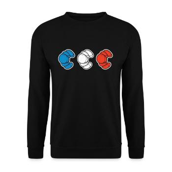 Frankreich - Unisex Pullover - Schwarz - Vorne - Alina (178cm) & Michal (187cm)