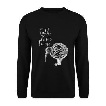 Neuseeland Kiwi - Unisex Pullover - Schwarz - Vorne - Alina (178cm) & Michal (187cm)