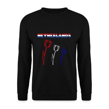 Netherlands - Unisex Sweatshirt - black - Front - Alina (178cm) & Michal (187cm)