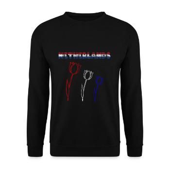 Tulipes néerlandaises - Sweat-shirt Unisexe - noir - Devant - Alina (178cm) & Michal (187cm)