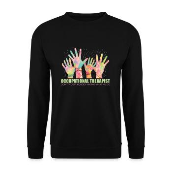 Travail en ergothérapie - Sweat-shirt Unisexe - noir - Devant - Alina (178cm) & Michal (187cm)
