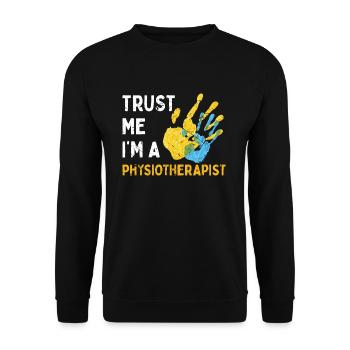 Physiotherapy Trust - Unisex Sweatshirt - black - Front - Alina (178cm) & Michal (187cm)