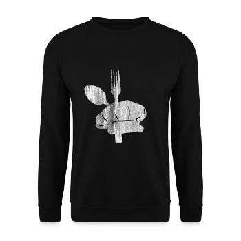 Cooking Chef's Hat - Unisex Sweatshirt - black - Front - Alina (178cm) & Michal (187cm)