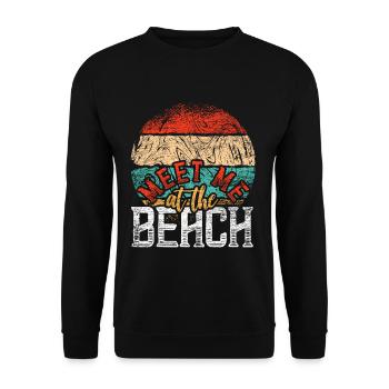 Strand - Unisex Pullover - Schwarz - Vorne - Alina (178cm) & Michal (187cm)