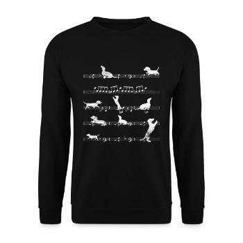 Musique de teckel - Sweat-shirt Unisexe - noir - Devant - Alina (178cm) & Michal (187cm)