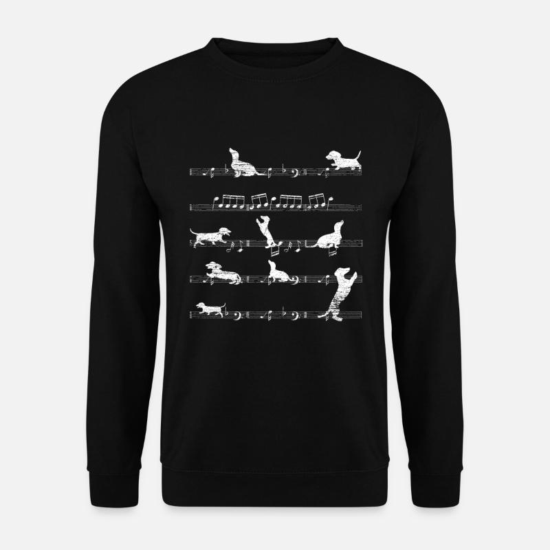 Dackel Musik - Unisex Pullover - Schwarz