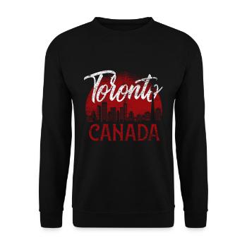 Toronto Canada - Sweat-shirt Unisexe - noir - Devant - Alina (178cm) & Michal (187cm)