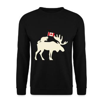 Drapeau du canada - Sweat-shirt Unisexe - noir - Devant - Alina (178cm) & Michal (187cm)