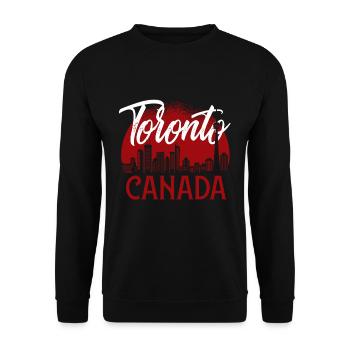 Canada Toronto - Unisex Sweatshirt - black - Front - Alina (178cm) & Michal (187cm)