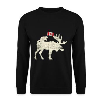 Canada drapeau canadien - Sweat-shirt Unisexe - noir - Devant - Alina (178cm) & Michal (187cm)
