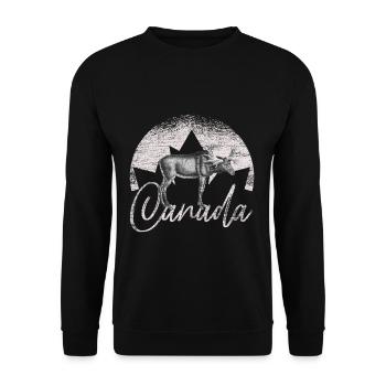 Kanada - Unisex Pullover - Schwarz - Vorne - Alina (178cm) & Michal (187cm)